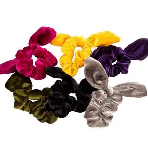 Lash Next Door Y2K Velvet Scrunchie Bow Hair Bundle Soft Retro Hair Accessories